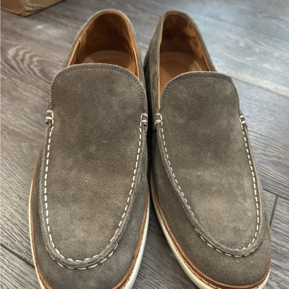 Allen Edmonds Gray Suede Loafers